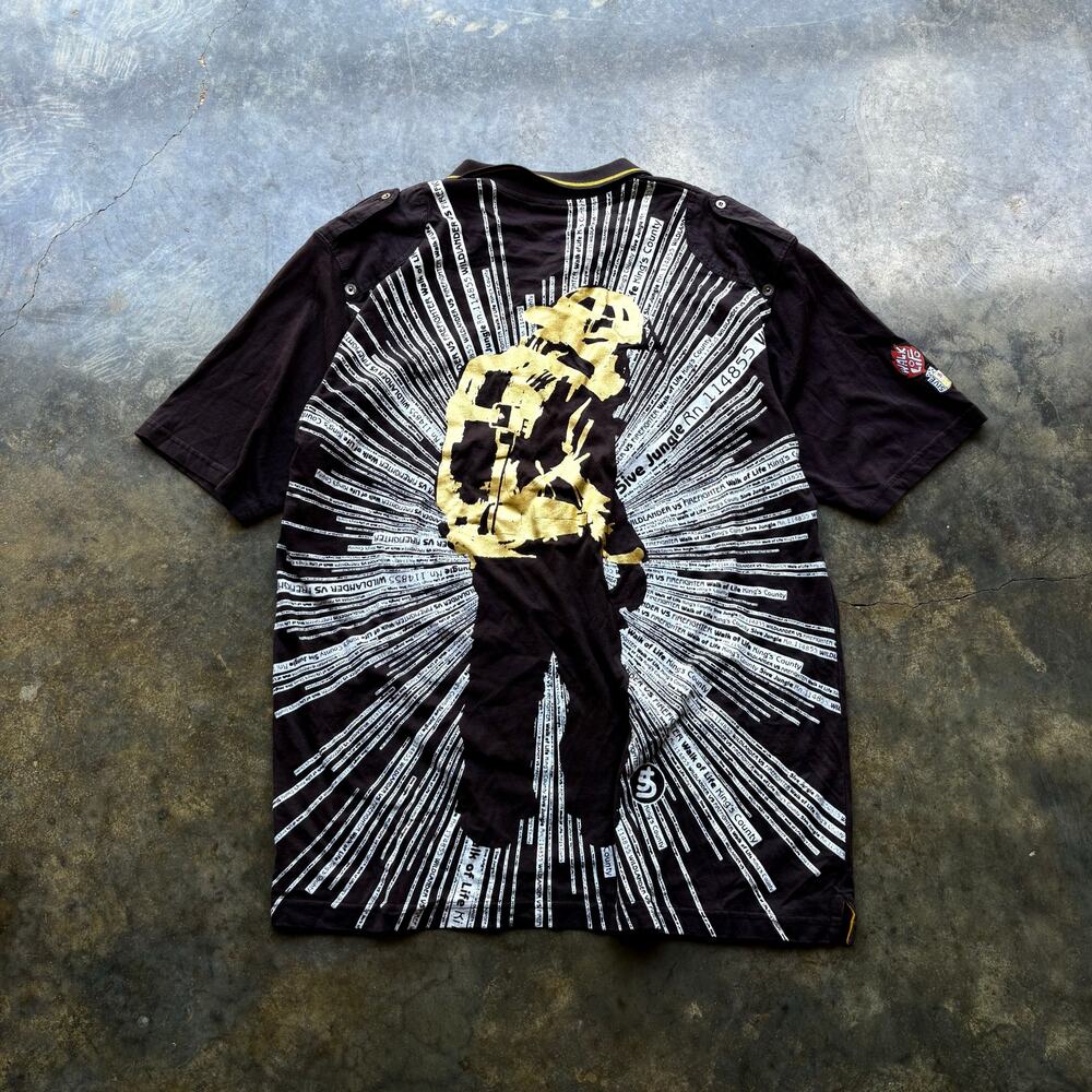 Vintage Y2K Skater Crazy Aop‎ Polo Shirt